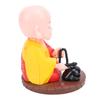 Little Monk Solar Figurine Funny Auto Nodding Knocking Chinese Monk Statue Toy Dashboard Ornament for Car Desktop Decor