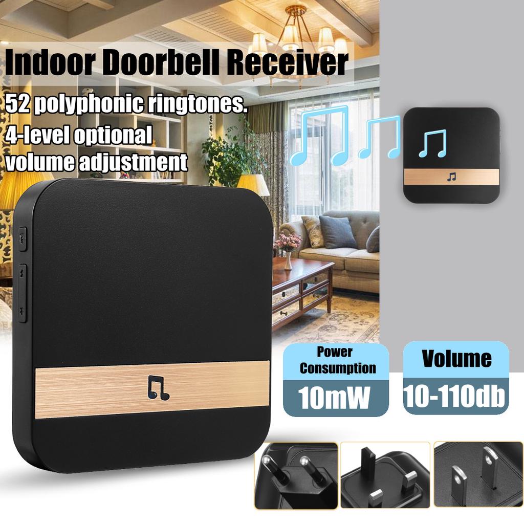 Buy Indoor Doorbell Receiver AC 90250V Waterproof Wireless Door Bell Home House Wifi Remote