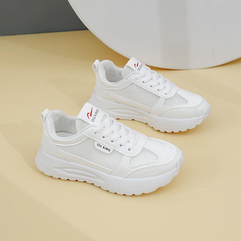 Women's White Shoes Summer New Ins Versatile Casual Hollow Mesh Surface Breathable Bottom Women's Shoes