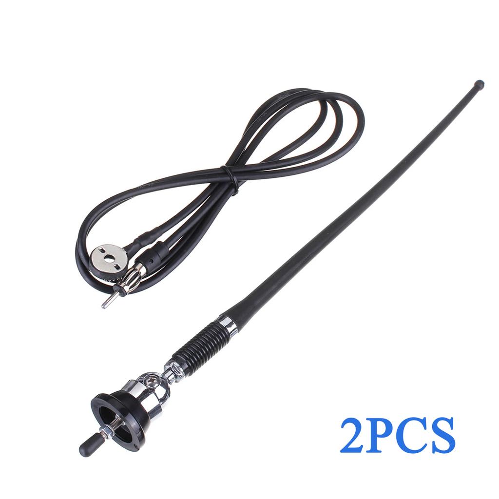 17inch Car Auto Roof Radio Antenna 5/3m Car AM FM Radio Antenna Signal Amplifier with 180-degrees Swivel Base for Car Vehicles