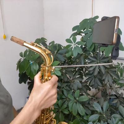 Professionele Saxofoon Accessoire Telefoonhouder Met Versterkte Scharnieren Voor Stabiel Podiumgebruik