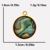 6pcs Real Natural Abalone Shell Geometric Charm Stainless Steel Charms For Jewelry Making Supplies Ocean Pendants DIY Materials