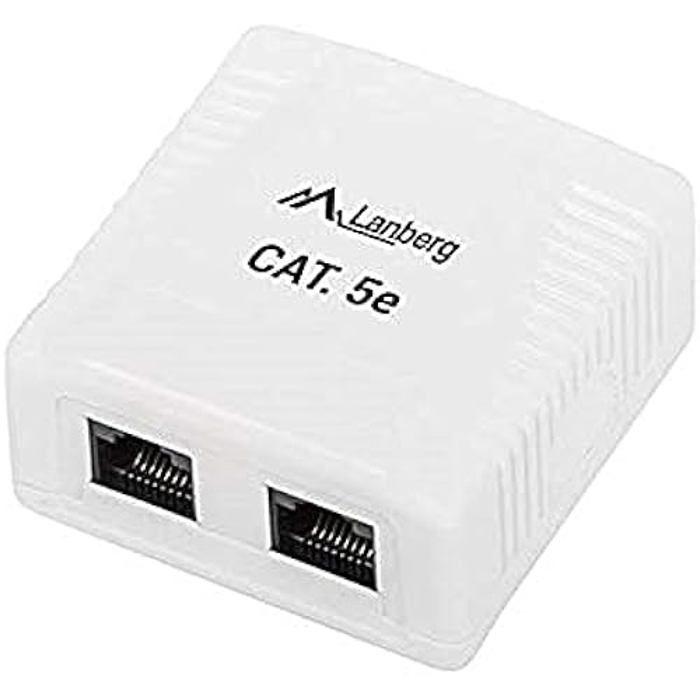 Connecteur RJ45 - LANBERG - OU5-0002-W - Catégorie 5 - UTP - Interfaces RJ45