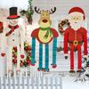 Christmas Cartoon Style Cute Home Decoration Store Window Display Santa Claus Style Christmas Tree Ornaments 1PC/3PCS