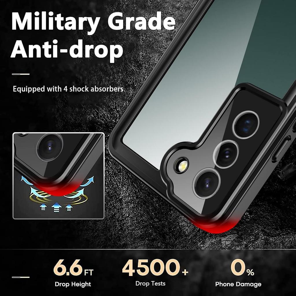 For Samsung S26 S25 Edge S23 Plus S24 Ultra S20 S21 FE Underwater IP68 Waterproof Case Shockproof PC+TPU Bumper Screen Protector
