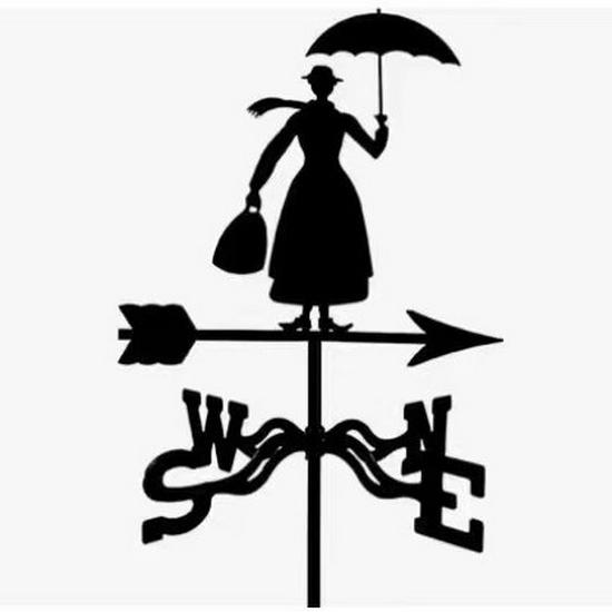 Wetterfahnen-Ornament aus Edelstahl für den Außenhof