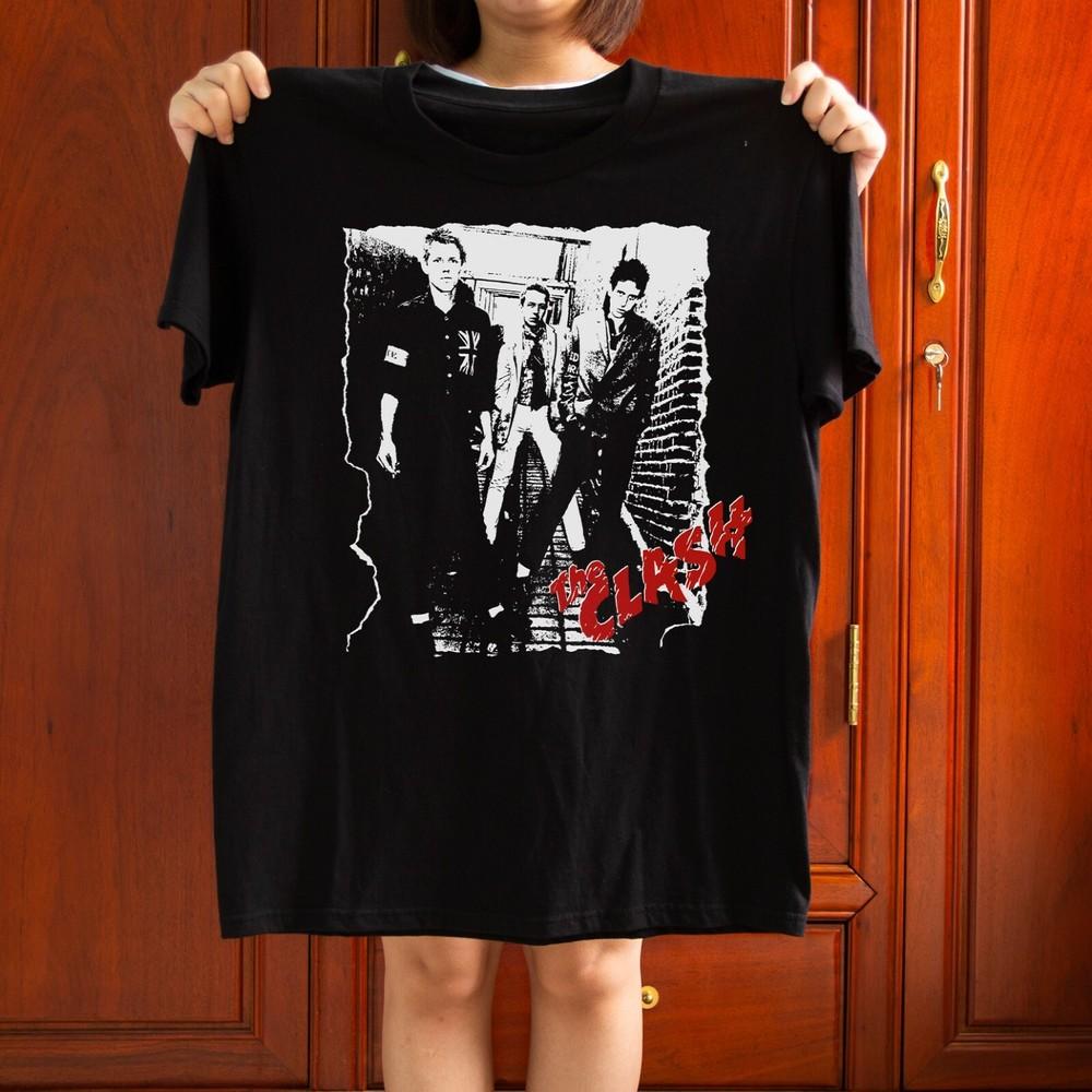 The Clash - The Clash Унисекс Черная Футболка Размер S-5XL Унисекс Футболка S