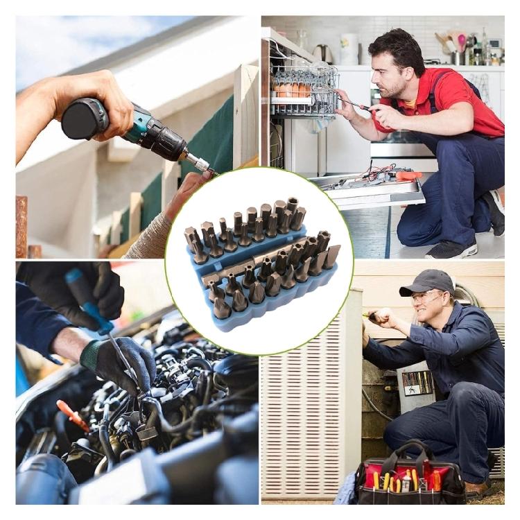 Magnetic Hex Star Screwdriver Bits Set with Extension Bit Holder for Electronics Furniture and Automotive Applications