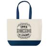 Tote Bag - PLANETEE - Sonia - Deep Blue - Cotton 40 X 45 Cm - Large Size
