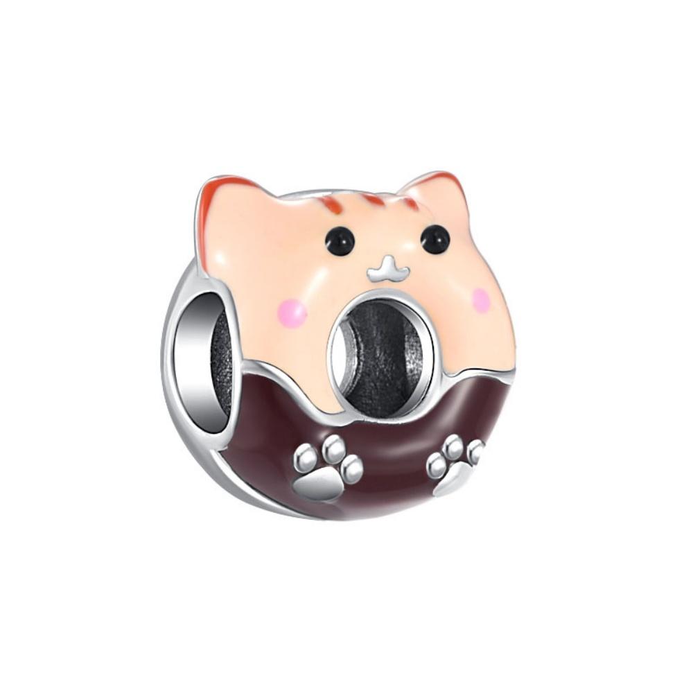 Europe Brand New Copper Metal Love Frog Angel Nurse Mouse Charm Bead Component Colorful Heart Stone Bead Component Compatible With Authentic Original
