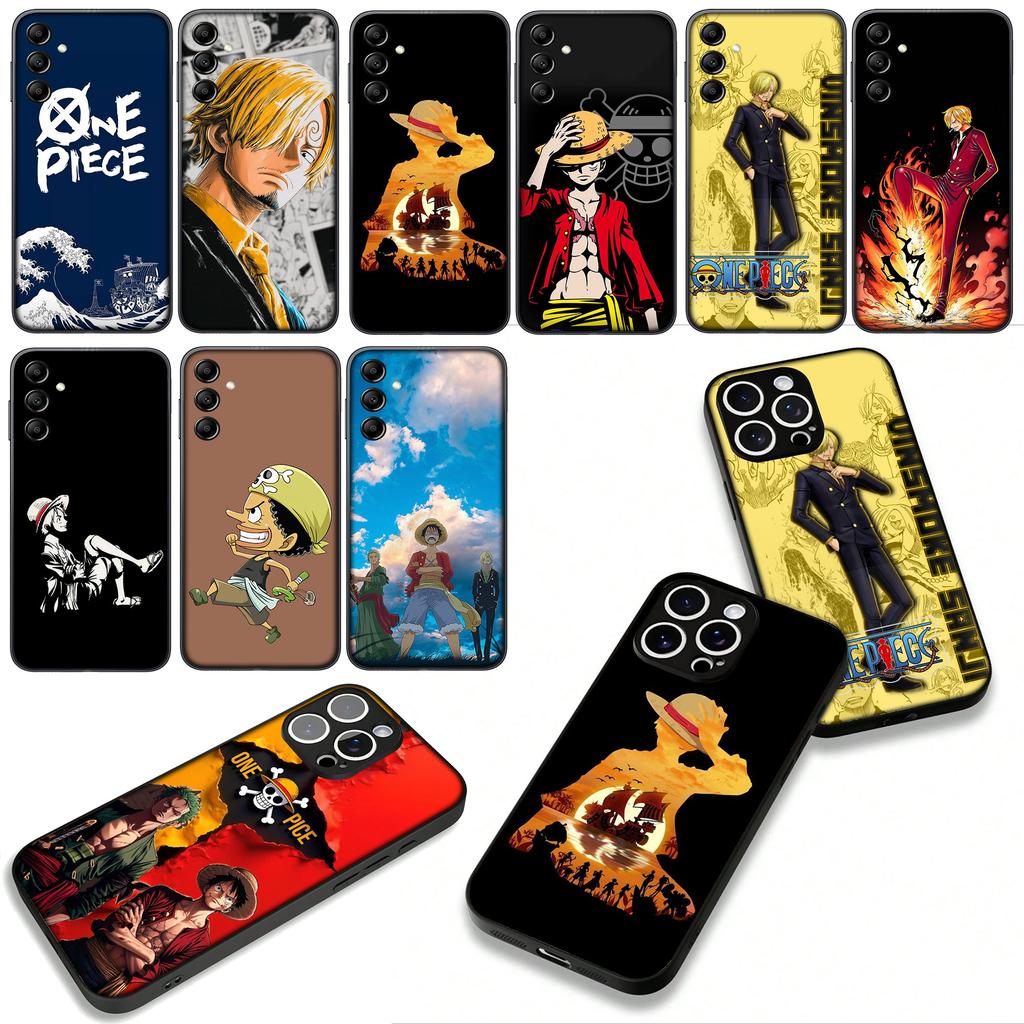 for Motorola Moto G54 G05 G24 G55 G75 G85 G15 G57 G86 Power Edge 50 30 Fusion neo Pro Case Anime Sanji Luffy One Zoro Piece