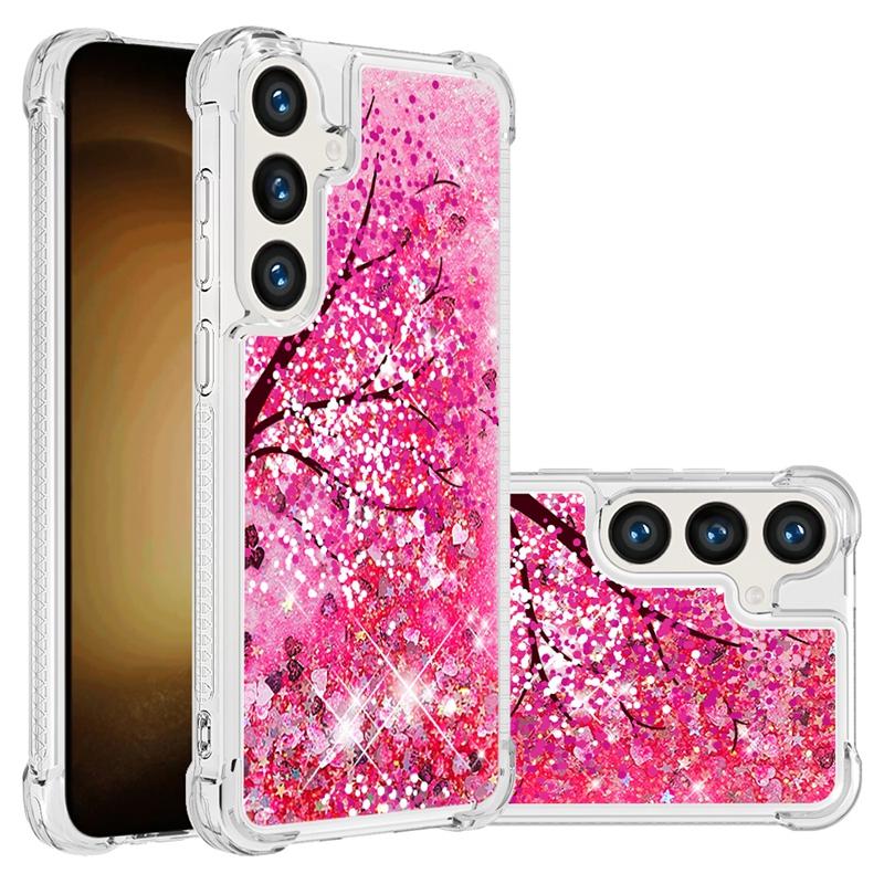 S24 Fe Case On For Funda Samsung Galaxy S24 FE Cover Glitter Dynamic Liquid Case For Samsung S 24 Ultra S24+ S24FE Cases Coque