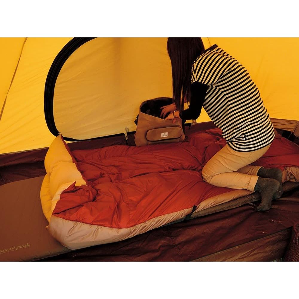 Snow Peak Grand Ofton Single Sleeping Bag 1000g Down Washable -15°C with Camping Mat Outdoor