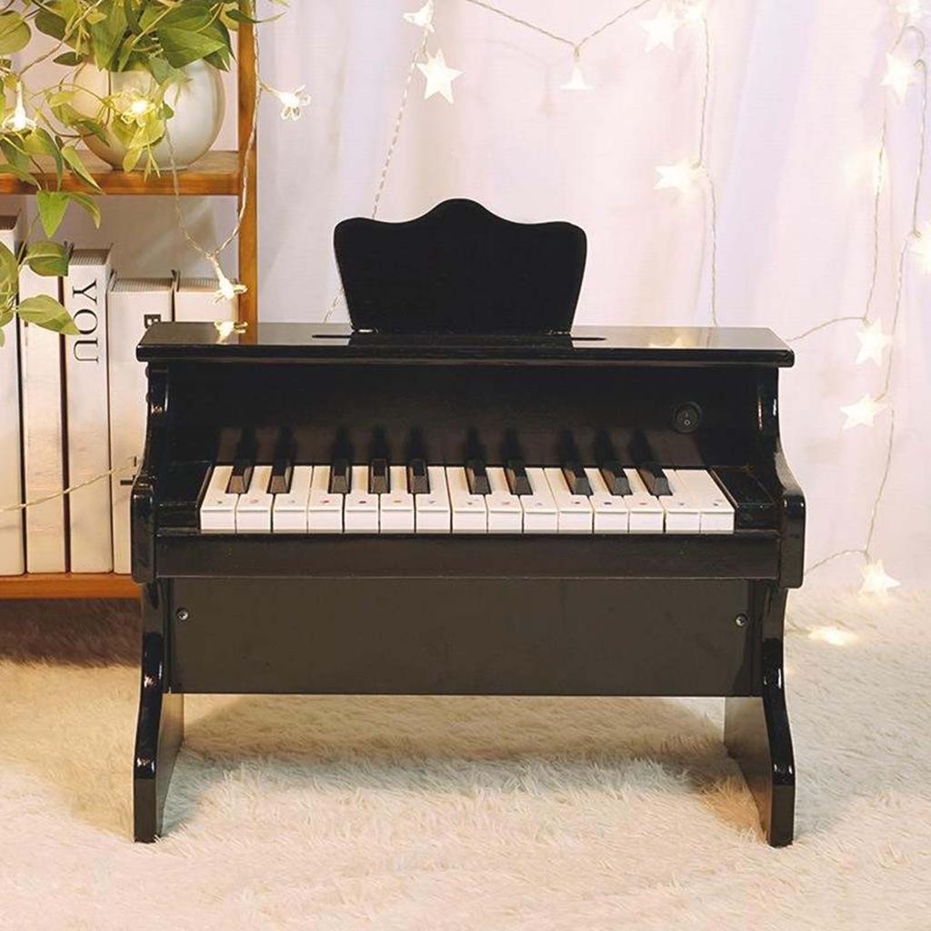Kids Piano Keyboard Wood Piano for Toddlers 25 Keys Portable Music Keyboard Instrument Toy for Boys Girls Children Gift Play