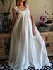Summer High-End Solid Color Long Dress for Europe and America
