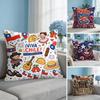 Fiestas Patrias Cushion Cover Breathable Organic Short Plush Cushion Covers Machine Washable WrinkleResistant Soft Durable
