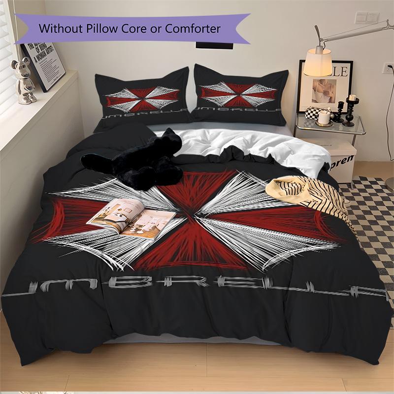 Umbrella Corporation Logo Print 3Pcs Bedding Setduvet Cover With 2 Bedropillowcase Home Birthday Gift