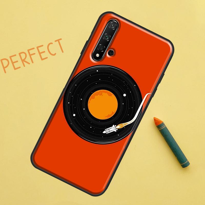 Vinyl DJ Record Art Case For Huawei P Smart 2019 Nova 5T 9 10 SE 3i 8i 11i Y60 Y61 Y70 Y90 P20 P40 Lite P30 Pro
