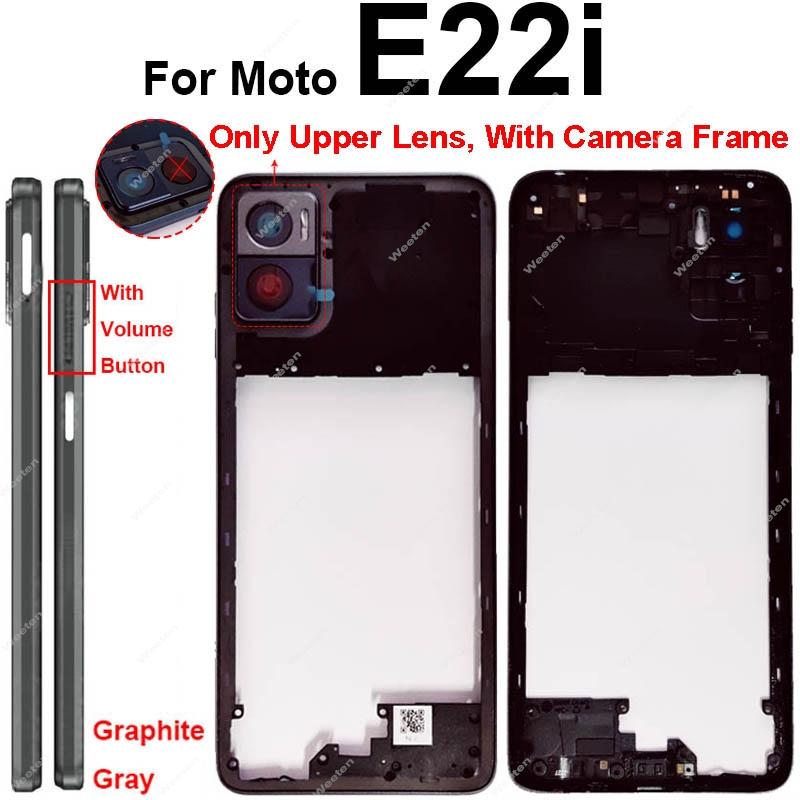 Middle Frame Cover For Motorola MOTO E22 E22i E32 E32S Middle Housing with Lens Frame Parts