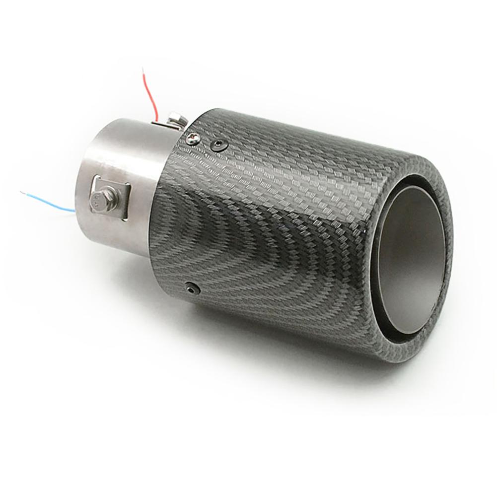 Luminous Led Exhaust Muffler With Led Colorful Lights Easy Installation Carbon Fiber Car Tail Pipe Light Muffler Exhaust Systems