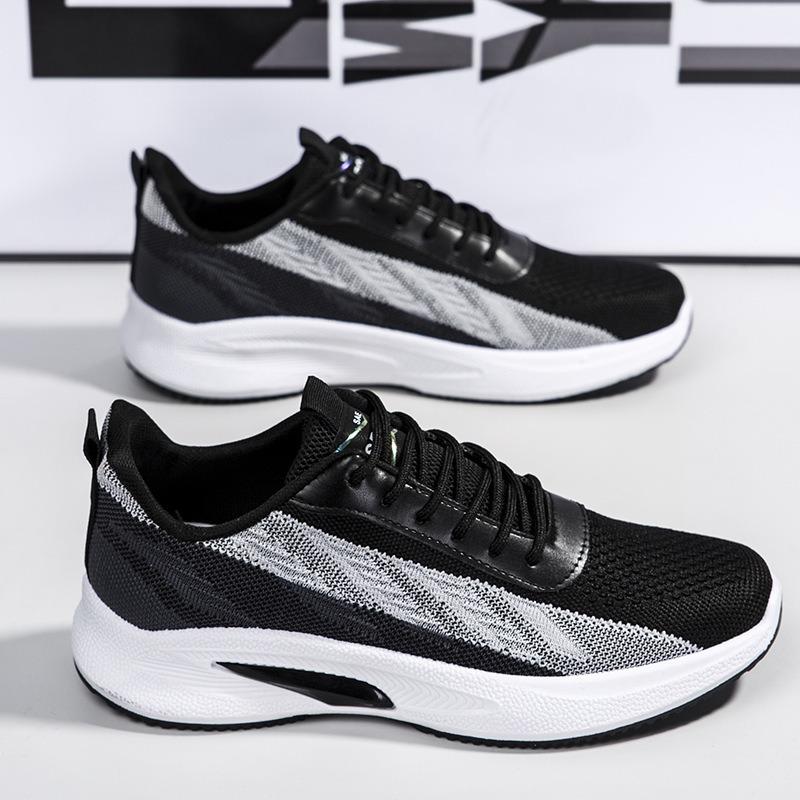 Men's Summer Fly-woven Casual Shoes Mesh Breathable Sports Shoes Student Running Men's Shoes Versatile