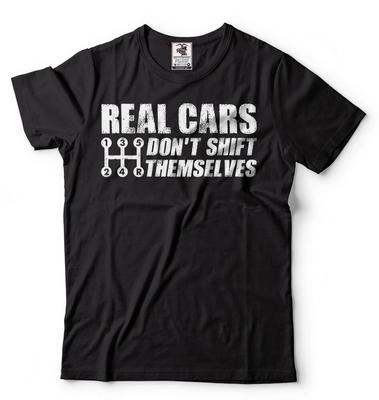 Manual Shift Drive T-shirt Car Lover T-shirt Mens Funny T-shirt Stick Shift Tee