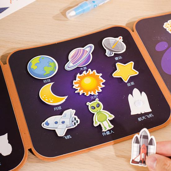 Magic Water Coloring Book for Toddlers Pocket Folding Cartoon Watercolor Drawing Painting Book Educational Art Crafts for Kids