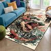 Japanisches Anime Pokemon Karte Retro Charizard Bereich Teppich für Wohnzimmer Heimdekoration Sofa Tisch Teppich Rutschfest Stuhl Bodenmatte Geschenk