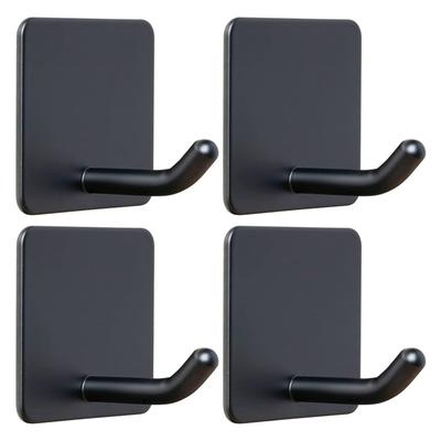 Good-4 Pack Sticky Towel Hooks Heavy Duty No Drilling Sticky Wall Hooks Shower Hooks For Indoor Shower Bathroom Kitchen Door