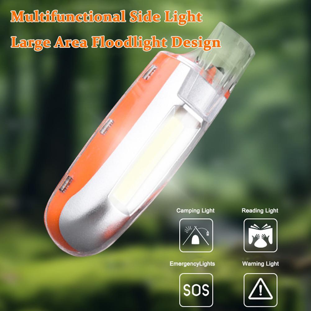 Sifflet Lumineux Multifonctionnel LED Lampe Torche Portative COB pour Camping Réglage 3 Vitesses Lampe Torche Sifflet d'Urgence