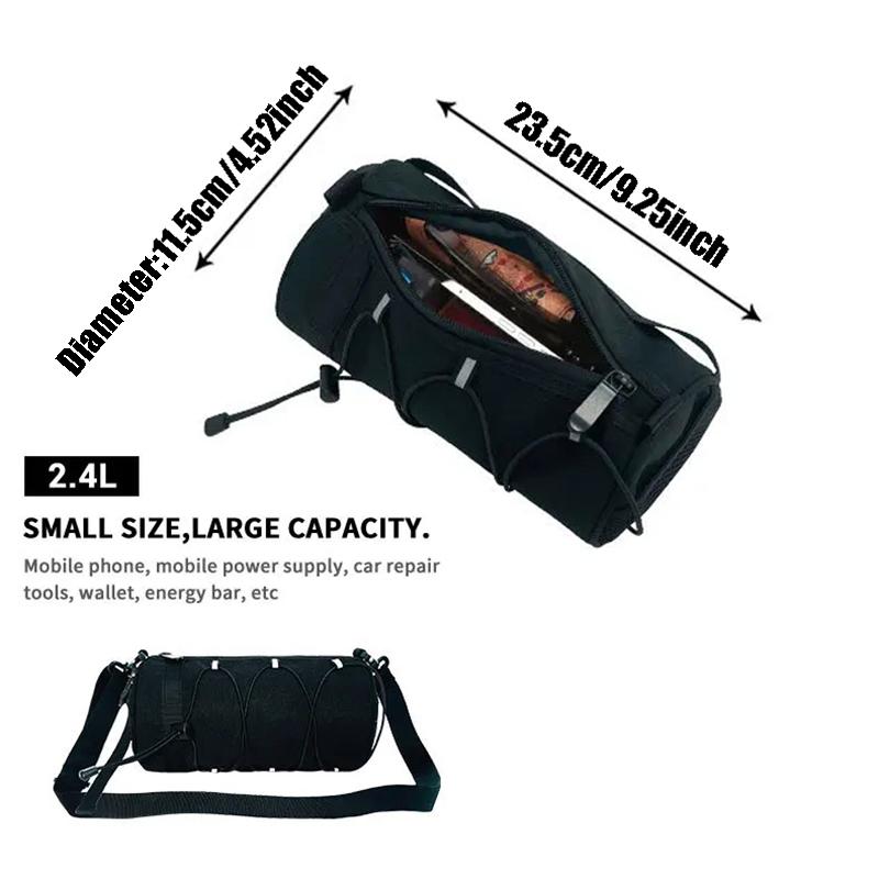 Bike Handlebar Bag Bicycle Front Frame Storage Roll Bag Mountain Road Bike Commuter Shoulder Bag Professional Cycling Accessory