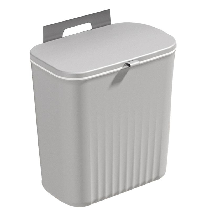 

Good-Kitchen Trash Can Household Cabinet Door Hanging Sliding Cover Storage Bucket Trash Can Wall-Mounted Trash Can сірий