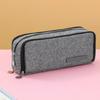 Zipper Pen Case 3 Compartment Pencil Pouch Portable Pencil Bag  Office