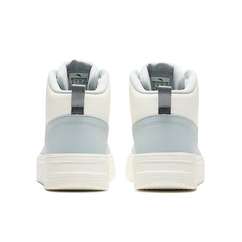 Anta Relaxed Cushioning, Wear Resistant High top Skateboard Shoes Men's White Blue Sneakers 912348002Q-3
