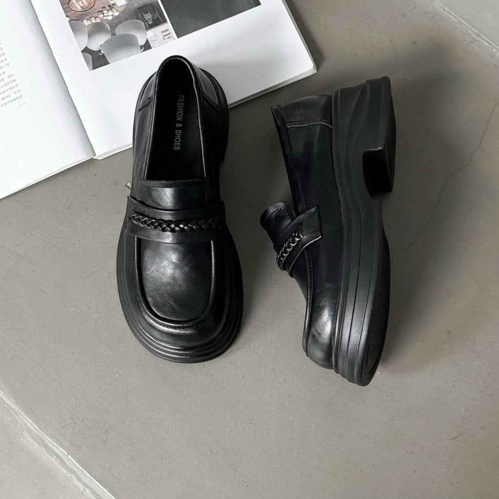 Platform loafers women's 2025 new breathable British style small man versatile light fashion trend casual shoes