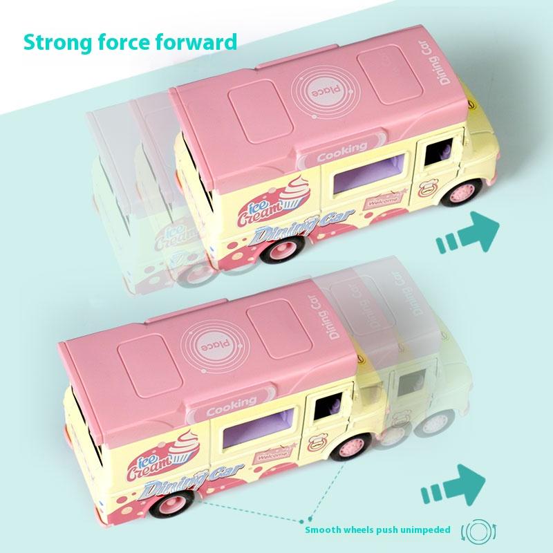 Metal Die-cast Food Truck Children's Toy Car Model, Parent-child Game Toy Vehicle, Improve Cognition, Halloween toy gifts