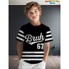 Lustiges Sechs Sieben T-Shirt für Kinder 67 Nummer 3D-Druck Sommer Kurzarm-T-Shirt Locker Basketball Sportoberteile Mode Kinderkleidung