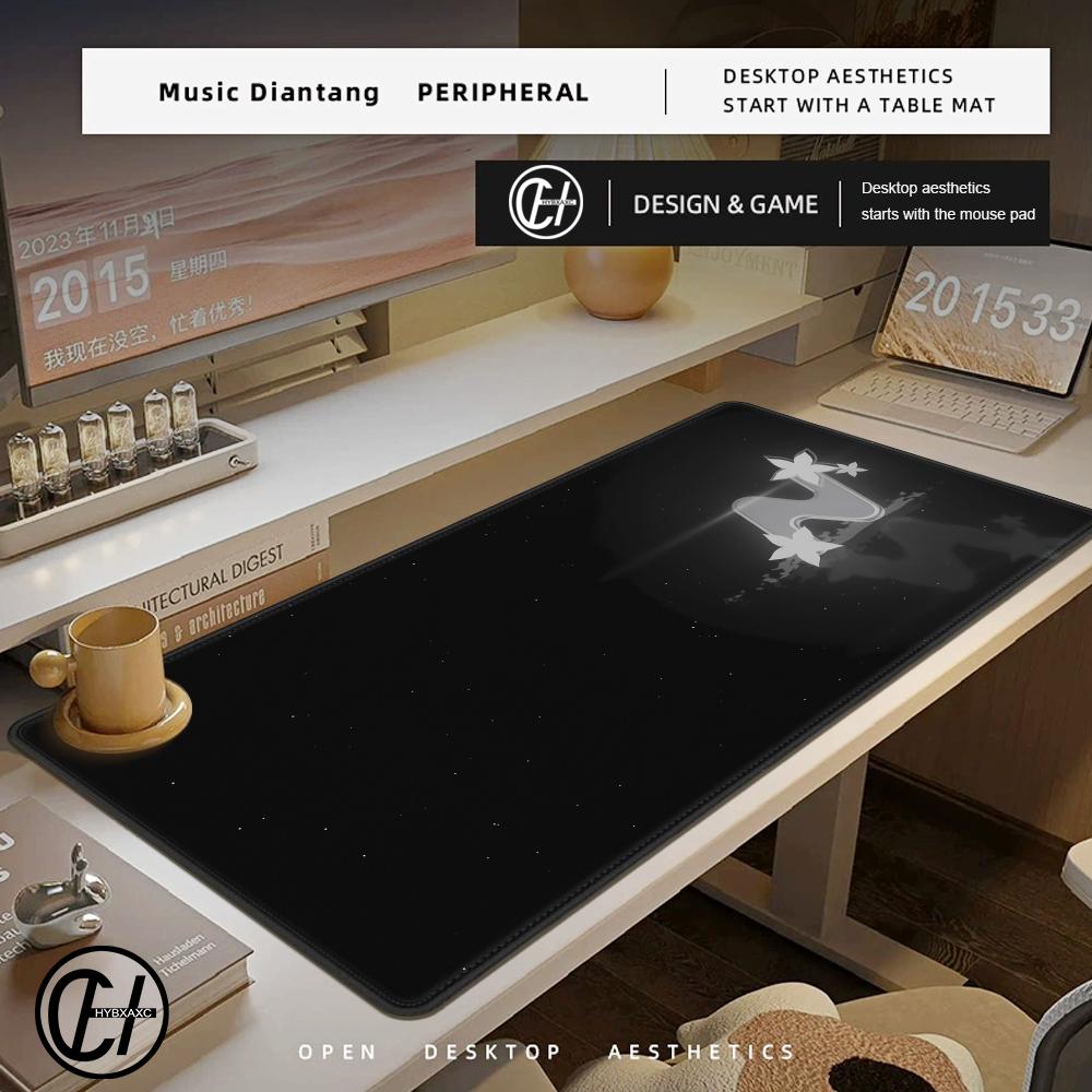 Black Mausepad Art Table Mouse Gamer Accessories Pad On The Table Laptop Anime Mouse Mats Kawaii Gaming Laptop Office Hybxaxc