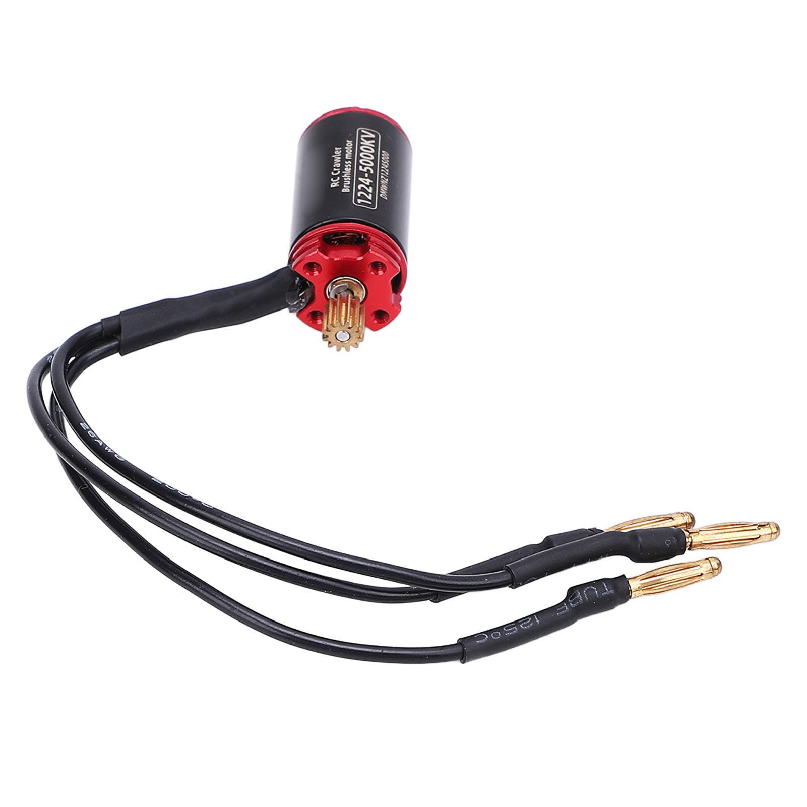 

1224 Brushless Motor 2S 5000KV Low Linear RC Motor with 0.2mm Banana Plug to PH3.0 Male Adapter