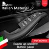 Italy Super Suede Car Window Lifter Switch Control Frame Cover for BMW X5 G05    2022 2023 Trim Flannel