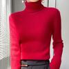 Women's Winter Thickened High Roll-Neck Slim-Fit Long Sleeve Knit Base Layer (Non-Wool) for Autumn & Winter