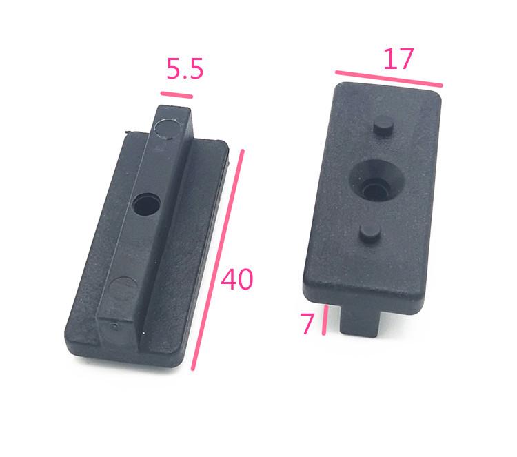 WPC Flooring T-Shaped Plastic Clip with Stainless Steel 6mm Screw Wood-Plastic Fastener