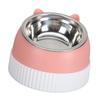 Raised Cat Bowl 15 Degrees  Tilted Anti Slip Plastic Slower Feeder Cat Food Dual Bowls for Cats and Puppy