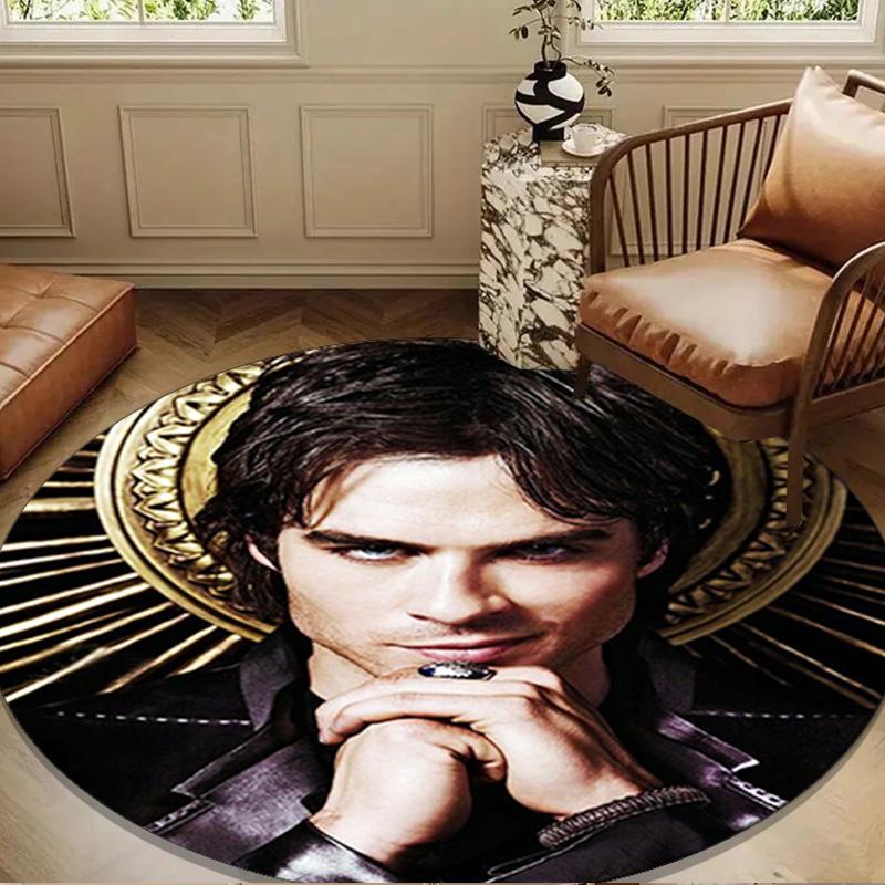 Vampire movies Round Rug for Livingroom,Bedroom, Palyroom, Chair Rug, Area rug, Circle Carpet, Large Size Fan Christmas gift