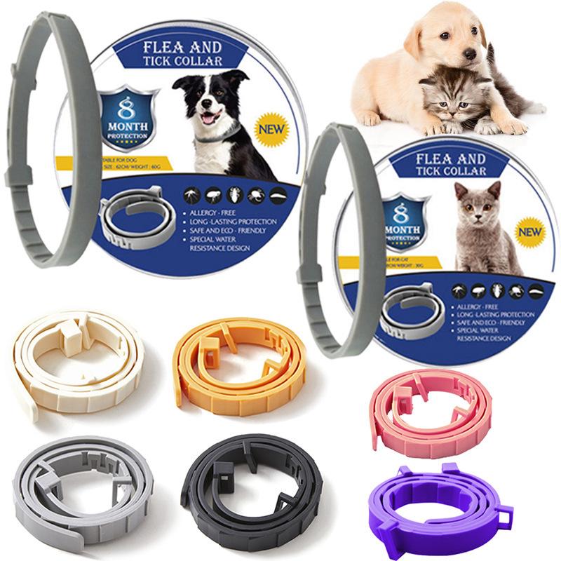 Adjustable Flea, Tick & Mosquito Collar for Pets: Cat & Dog Deworming Insecticide