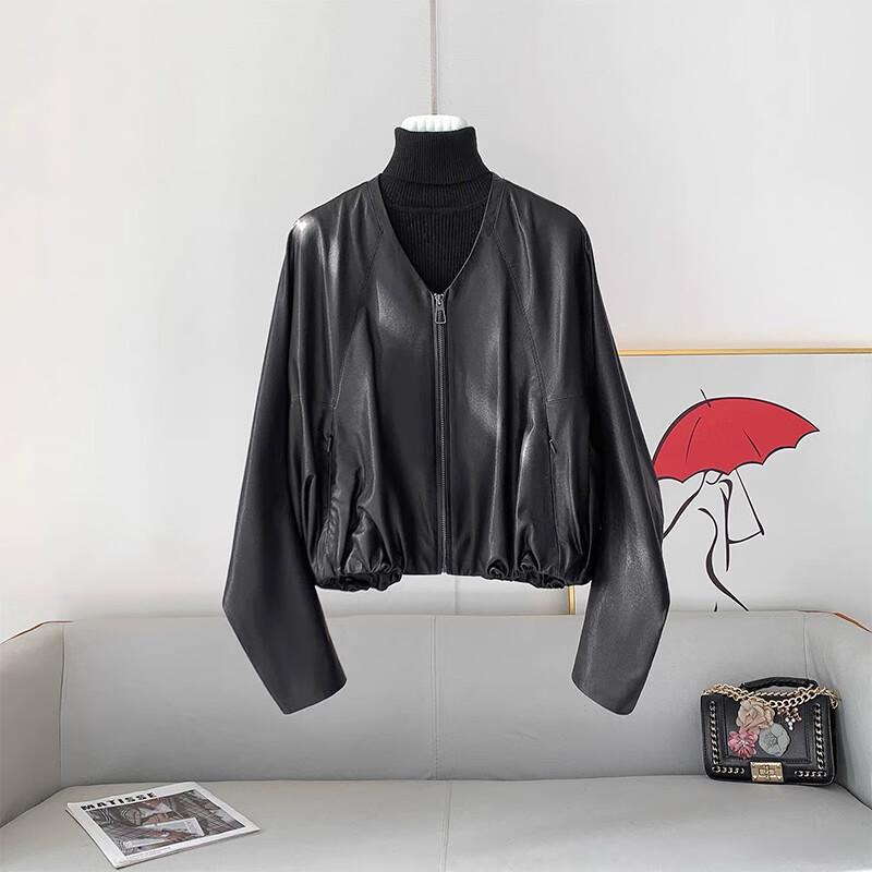 MR Batwing Sleeve Sheepskin Leather Jacket