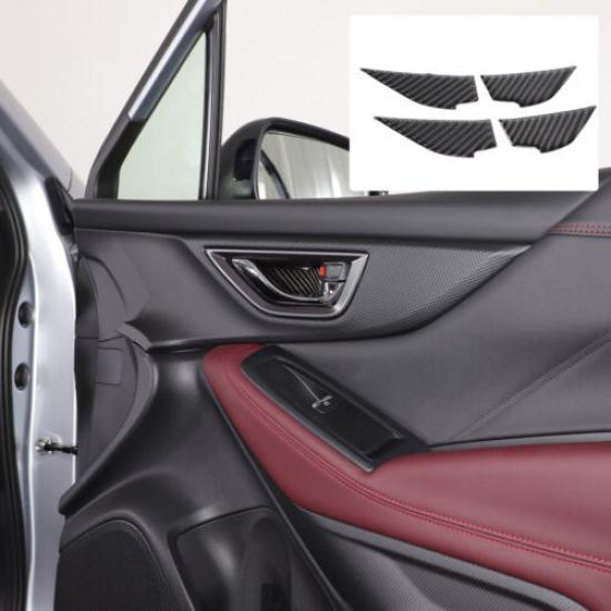 Soft Carbon Fiber Inner Door Bowl Trim Panel For Subaru Forester SK -2024