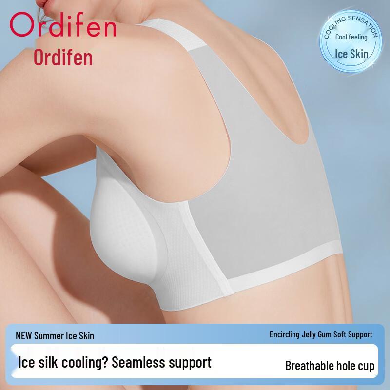 Oudifen Women s Seamless Wireless Cooling Bra XL