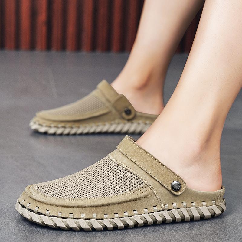 Men Breathable Sandals Casual Shoes New Summer Outdoor Concise Lightweight Beach Shoes Slippers Male Plus Size Sandals 39-46