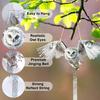 Bird Scare Owl Decors with Mirror Like Strips and Bells for Garage and Roof Defense